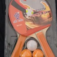 Set Tennis da Tavolo 2 Racchette + 3 Palline Nuov
