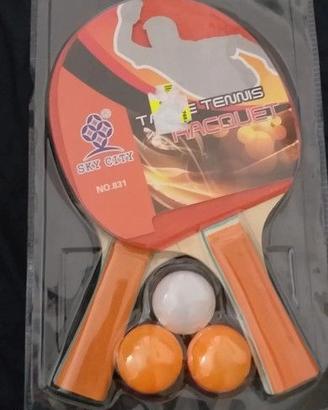 Set Tennis da Tavolo 2 Racchette + 3 Palline Nuov