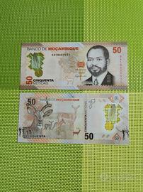 banconota Mozambico 50 meticais  2024 UNC