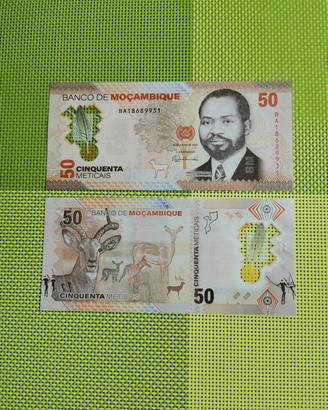banconota Mozambico 50 meticais  2024 UNC