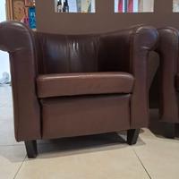 POLTRONA SIMILPELLE MARRONE