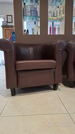 POLTRONA SIMILPELLE MARRONE