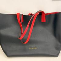 Borsa Campo Marzio nera e rossa shopper