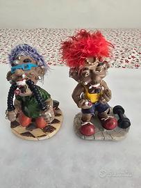 Statuette punk troll uomo palestra
