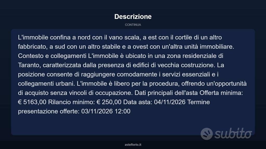 Appartamento – Taranto - Altro