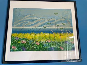 Quadro paesaggio fiorito – stampa d’arte firmata