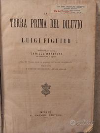 Libro Antico 1872 La Terra Prima Del Diluvio