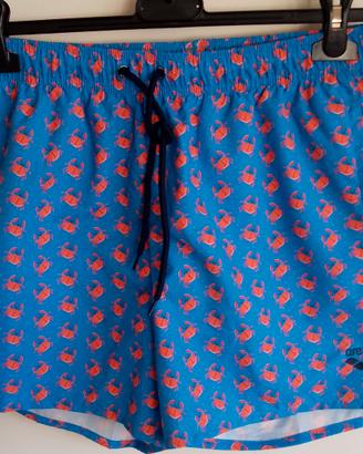 Costume Arena celeste con granchi arancioni 