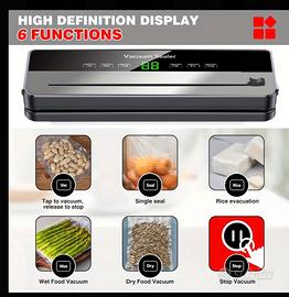 Macchina sottovuoto alimenti 6 funzioni 6 in 1