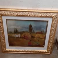 Quadro olio su tela firma J.P.Theo