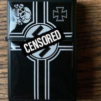 Accendino stile Zippo nero vintage funzionante