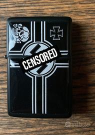 Accendino stile Zippo nero vintage funzionante