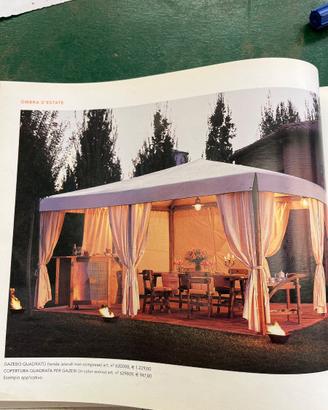 Struttura gazebo quadrato in pino + telo copertura