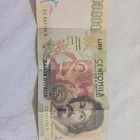 Banconota da 100.000 Mila lire Caravaggio 
