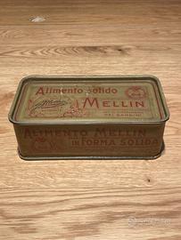 Contenitore di latta alimentare Mellin anni 50
