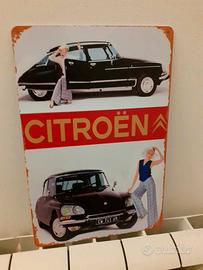 Targa in metallo Auto Citroen Squalo