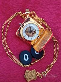 orologio  tasca funzionamento meccanico color oro
