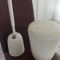 set portascopino e cestino 