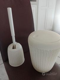set portascopino e cestino 