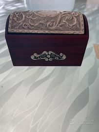 Portagioie legno e argento