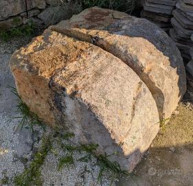 Coppia Antichi Paracarri Pietra No Chianche Camino