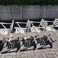 Sedie Fratelli Reguitti pieghevoli legno anni 80