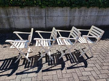 Sedie Fratelli Reguitti pieghevoli legno anni 80