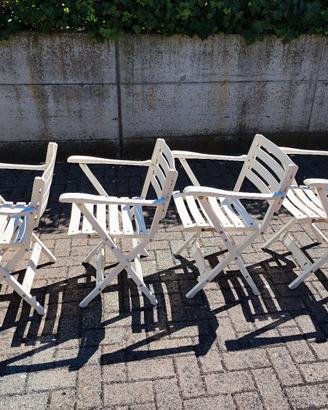 Sedie Fratelli Reguitti pieghevoli legno anni 80
