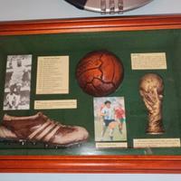 Bacheca commemorativa Maradona e Pelé pezzo unico