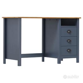 Scrivania in legno massello con 3 cassetti 120x50 