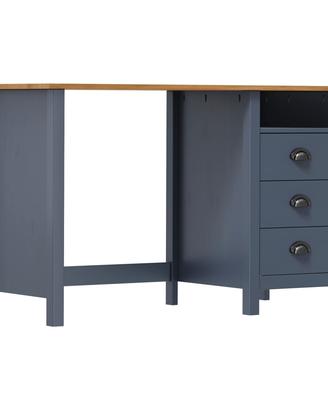 Scrivania in legno massello con 3 cassetti 120x50 