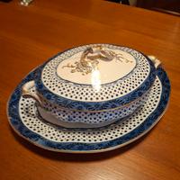 Zuppiera inglese con sottopiatto 