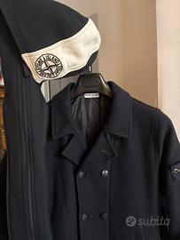 STONE ISLAND Giacca lana doppiopetto +cappuccio S