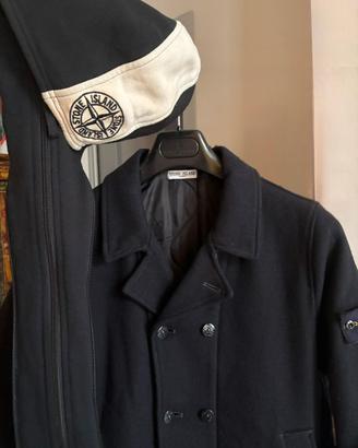 STONE ISLAND Giacca lana doppiopetto +cappuccio S