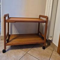 TEAK Carrello portavivande / bar mobiletto vintage