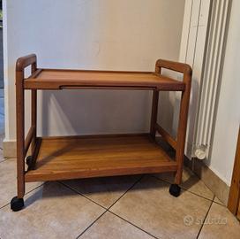 TEAK Carrello portavivande / bar mobiletto vintage