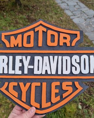 Quadro targa insegna Harley Davidson