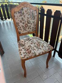 Set di 6 sedie classiche in legno