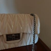 Borsa piccola bianco lucido