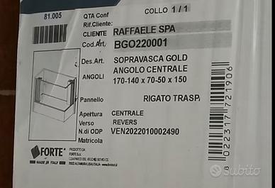 copri vasca angolare