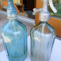 Bottiglie seltz meta' 900 vetro soffiato romania