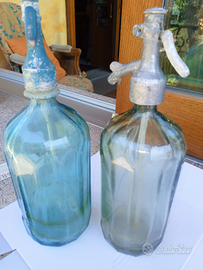 Bottiglie seltz meta' 900 vetro soffiato romania
