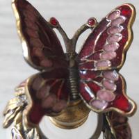 RARA bottiglia portaprofumo MURANO+Ottone Farfalla