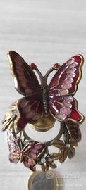 RARA bottiglia portaprofumo MURANO+Ottone Farfalla