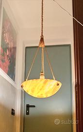 Lampadario alabastro e opalino