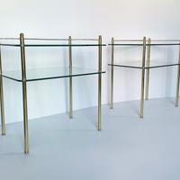 Side-table Vintage 1970 - vetro e ottone