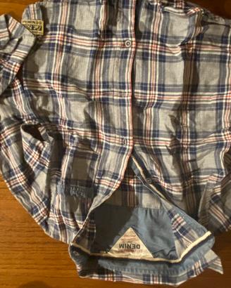 Camicia a scacchi Denim per bambini 5 - 6 anni