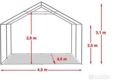 GAZEBO 4X4 CON LATERALI NUOVO