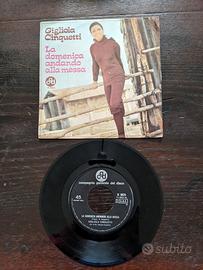 Disco 45 giri Gigliola Cinquetti " La domenica and