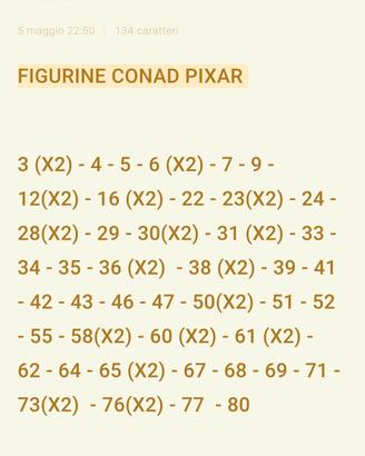 Figurine Conad movie moments Pixar 